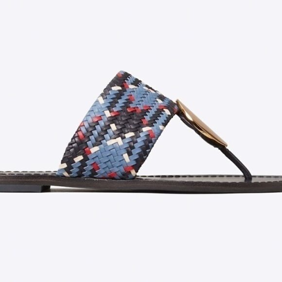 NWT TORY BURCH AUTHENTIC LEATHER PATOS DISC SANDALS 9 - Picture 4 of 12